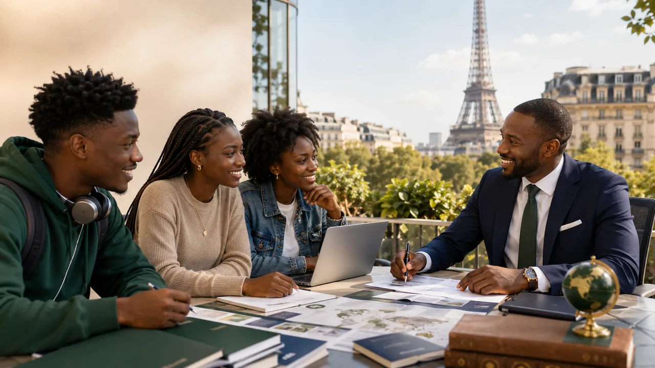 Étudiants africains accompagnés dans leur projet d’études en France à Paris